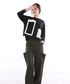 Geometric Panel Graphic Long Sleeve Top